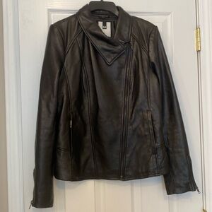 Leather Jacket, black, size M/M